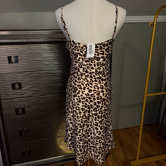 NWT Audrey 3 + 1 Leopard Print Slip Dress - Picture 2 of 5